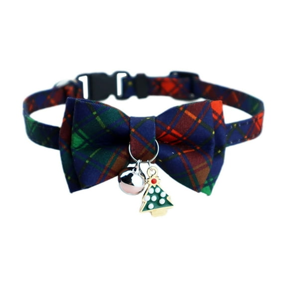Christmas Cat Collar Breakaway with Bowtie Bell - Xmas Kitten Bow Collars Christmas Collars for Cat Kitten