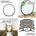 thumbnail image 4 of Efavormart 7.4ft Dark Brown Wood DIY Round Wedding Arch Backdrop Stand, Rustic Photo Backdrop Stand, 4 of 10