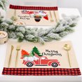 thumbnail image 5 of kurtrusly Christmas Placemats Car Forest Old Man Pattern Cutlery Pad Dust-proof Protective Table Mat Home Camping Navidad Accessories, 5 of 5