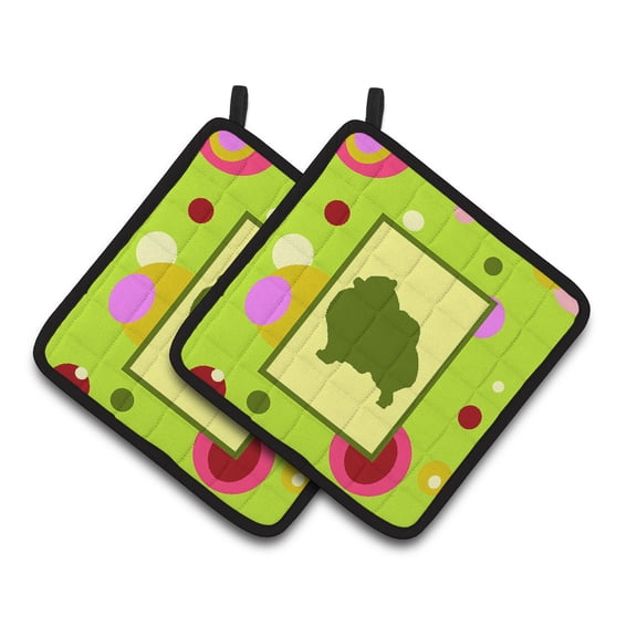 Pomeranian Pair of Pot Holders