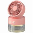 thumbnail image 1 of Cooling Appliances Portable Fan Air Humidifier 350ml Water Cooler Table Fan Usb Rechargeable Essential Oil Diffuser Night Light, 1 of 4