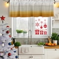 thumbnail image 5 of 2 Pack Valances for Window, Burnt Orange Beige Ombre Short Curtains for Kitchen Bedroom Living Room, Modern Abstract Art Texture Rod Pocket Small Window Treatment Valance Drapes 42 x 18 Inch, 5 of 8