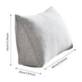 thumbnail image 2 of Velvet Headboard Wedge Pillow King Double Size Backrest Cushion for Bed with Removable Washable Cover Bedside Support Bolster Reading Pillow for Daybed Bunk Bed Dorm, 2 of 3