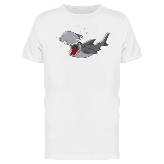 Crazy Hammerhead Shark Cartoon Tee Men's -Image by Shutterstock