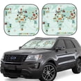 thumbnail image 6 of Kdxio World Travel Map Print 2-Piece Sun Shade Front Windshield - Foldable Car Front Window Sunshades For Most Sedans Suv Truck, 6 of 6