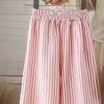 thumbnail image 3 of larppty Toddler & Little Girls' Gingham Wid Leg Pants with Lace Trim, 3 of 4