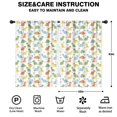 thumbnail image 2 of Dinosaur and Leaf White Pattern Insulated Teens Curtains Set Of 2, Bedroom Essentials, Toddler Room Decor 42"x63", 2 of 4