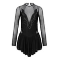 thumbnail image 4 of MSemis Women's Adult Figure Ice Skating Dress Ice Skating Skirt Competition Gymnastics Leotard, 4 of 7