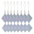 thumbnail image 1 of Bird Repellent Laser Reflective  Sheet Hanging Wind Twisting Scare Bird Rods Deflectors Decoys. Decorative Bird Deterrent to Protect Home and Garden (a Set Of 8 Strings), 1 of 8