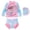 1-Light Blue1701, variant on Tiijoy Toddler Girls Swimsuit Cartoon Ruffle Long Sleeve Rash Guard Bathing Suit with Swim Cap, 3-Piece, Sizes 3-14