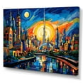 thumbnail image 2 of Designart "Dubai Cityscape Pop Art wall art I" Cityscapes Canvas Wall Art, 2 of 5