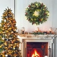 thumbnail image 6 of Christmas Wreaths, Scidweet  20" Christmas Wreaths with Lights for Front Door Indoor Outdoor Holiday Xmas Decorations, 6 of 7