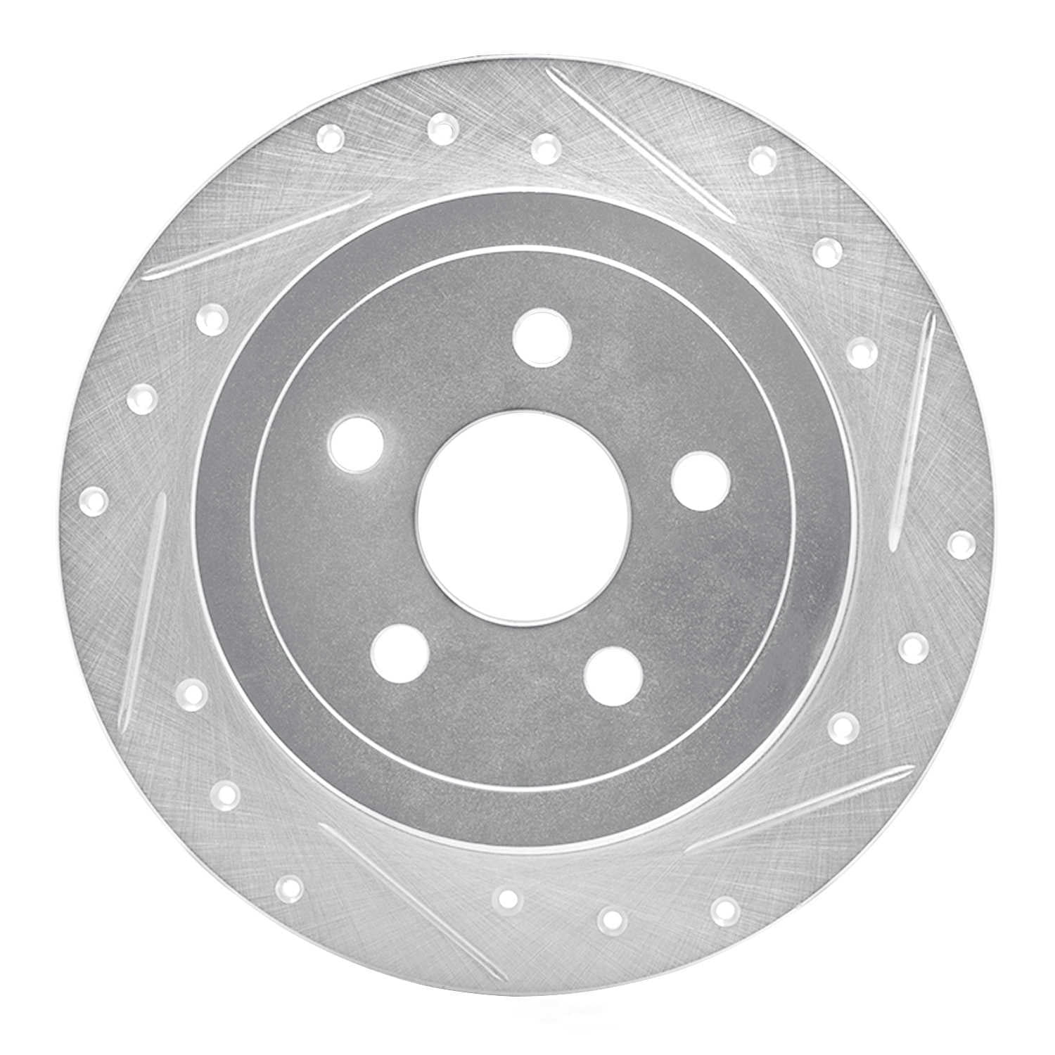 Dynamic Friction Company 631-39011R DFC Brake Rotor - Drilled And Slotted - Silver