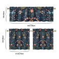 thumbnail image 6 of Farmhouse Floral Curtains 24 Inch - 3 Panel Set with Vintage Botanical Print, Bohemian Wildflowers & Bees, Rod Pocket for Spring Summer Decor, 6 of 6