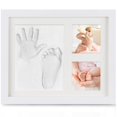 thumbnail image 1 of Baby Handprint And Footprint, Baby Wooden Picture Frame With Plaster Cast, Hand And Foot Plaster Cas, 1 of 1