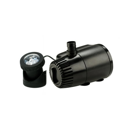 aquanique 140 GPH Fountain Pump Plus Light with Low Water Auto Shut-off