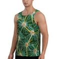 thumbnail image 2 of Pofeuu Thorns Of Macro Cactus Print Men's Workout Tank Tops Sleeveless Muscle Gym Shirt Quick Dry-3X-Large, 2 of 7