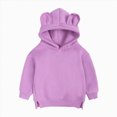 thumbnail image 2 of KPOPLK Toddler Baby Boys Hooded Sweatshirt Pullover 3 6 9 12 18 Months 2T 3T Casual Long Sleeve Hoodies Solid Color Fleece Pocket Sweatshirt Tops,Size 2-3 Years, 2 of 7