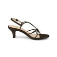 thumbnail image 3 of BLISSFUL STEP Women's Shoes Strappy Slingback Kitten Heel Sandals Coffee 6, 3 of 7