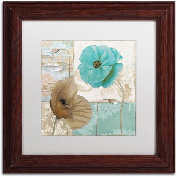 Trademark Fine Art "Beach Poppies IV" Canvas Art by Color Bakery White Matte, Wood Frame