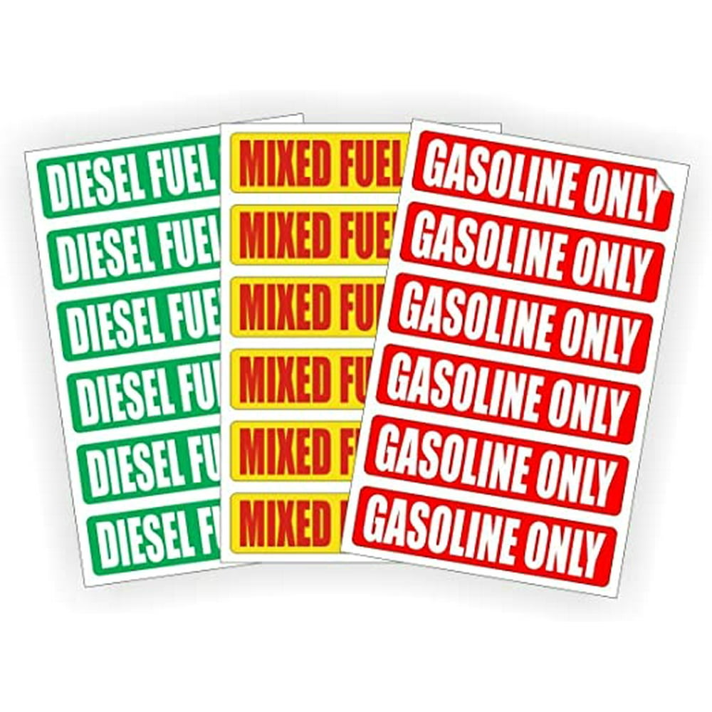 6pack DIESEL FUEL ONLY MIXED FUEL ONLY GASOLINE ONLY Automotive