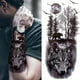 thumbnail image 1 of Tatuaje Temporal Impermeable Hombres Mujeres Falso Pegatina Lobo León Tigre, 1 of 4