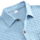 thumbnail image 5 of Blusa y camisa de manga corta con cuello vuelto para hombre, moda, botones, bolsillo, color liso, camisa de manga corta con cuello vuelto, abrigo de poliéster para hombre, 5 of 8