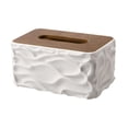 thumbnail image 4 of Elegante y moderno porta servilletas rectangular para encimera de cocina. Blanco, 4 of 8