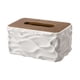thumbnail image 4 of Dispensador de papel con tapa para caja de pañuelos, decoración creativa para mesa, pañuelos decorativos Blanco, 4 of 8