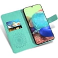 thumbnail image 3 of Phone Case for Samsung Galaxy A71 5G Wallet Cases with Tempered Glass Screen Protector and Leather Slim Flip Cover Card Holder Stand Cell Accessories Glaxay A 71 G5 Gaxaly 71A S71 Women Men Green, 3 of 7