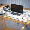 thumbnail image 3 of Long Mouse Pads for Desk,White Dinosaurs Birds Rainbows Pattern Desk Mats on Top Of Desks, Desk Mouse Pad Extra Large with 3mm Non-Slip Base and Stitched Edge for Gaming,Office,Work,Home 35.4"x15.7", 3 of 6