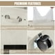thumbnail image 5 of Cesto para ropa sucia DOKEHOM, agrandado y delgado, 70 litros, con ruedas, color beige, 5 of 9