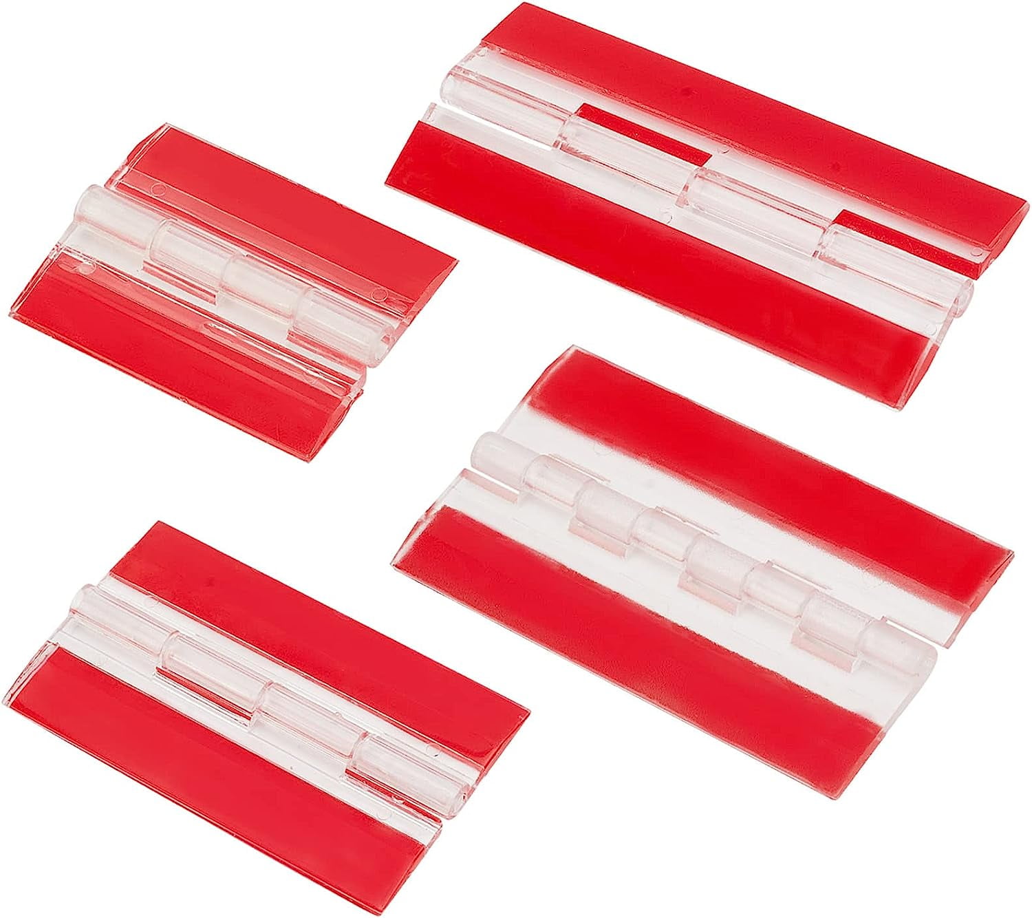 4 Style 4PCS Acrylic Hinge Aquarium Lid Hinge Replacement Adhesive Hinge Strips for Storage Box