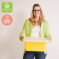 thumbnail image 6 of ECR4Kids Stackable Square Bins with Non-Snap Lids, Multipurpose Organization, Yellow, 2-Pack, 6 of 9