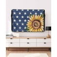 thumbnail image 5 of Sunflower 4th of July Outdoor TV Cover 52 to 55 Inch Weatherproof, Blue Star Independence Day 600D Oxford TV Covers with Waterproof Zipper, Outside Flat TV Screen Protector Size 52"W x 19"H x 4.5"D, 5 of 7
