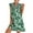 Green, variant on IROINNID Summer Dresses For Women Beach V-Neck Bandage Short Sleeve Floral Printed Loose Dress