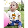 thumbnail image 2 of Cute Pumpkin Costume Girl. T-Shirt Infant -Image by Shutterstock,  18 Months, 2 of 4