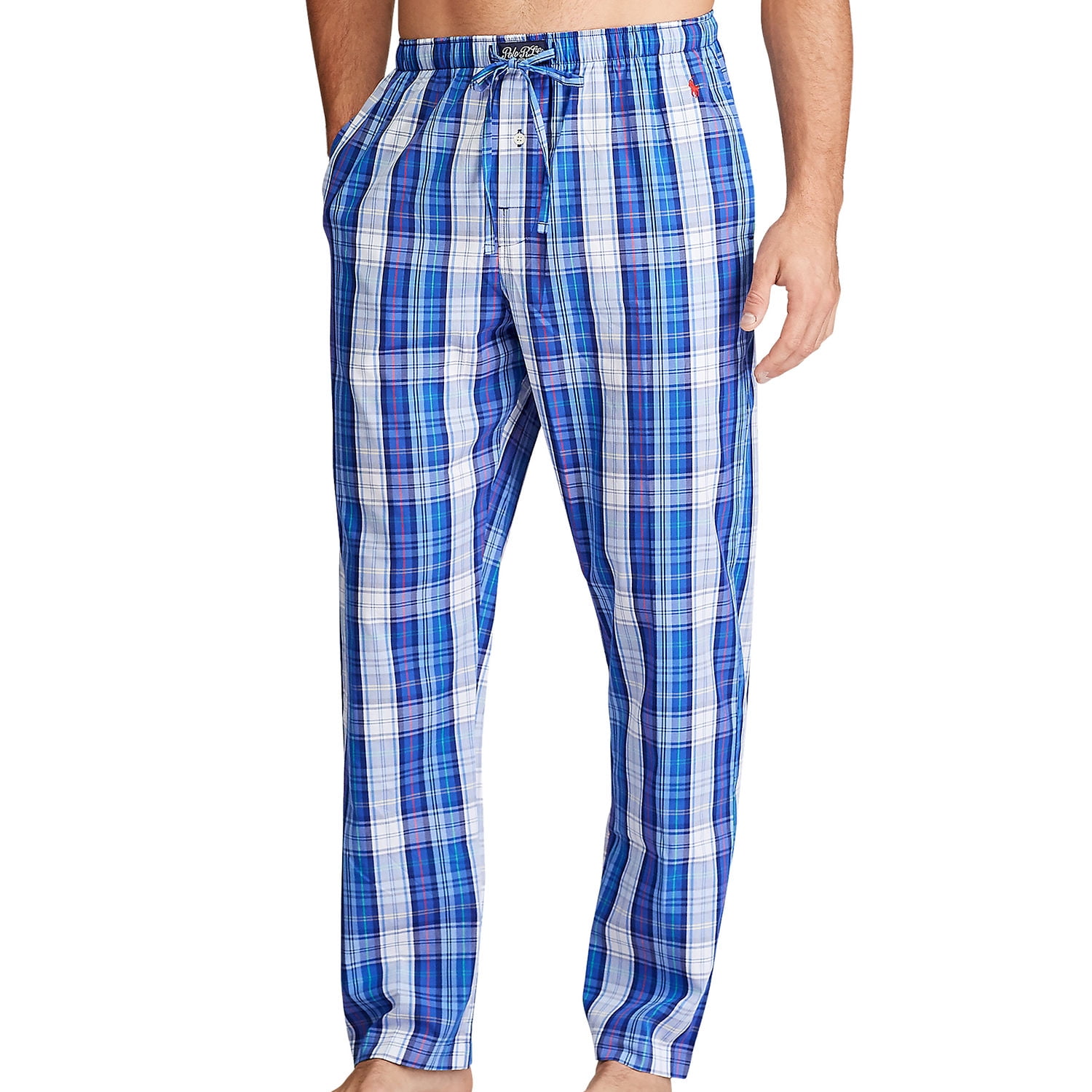 Blue Plaid Pajama Lounge Pants 