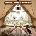 thumbnail image 5 of Camping Fan with Light, 7200mAh Rechargeable Fan with Remote, 4 Speed Timer LED Lantern for Camping Travel Emergency, Khaki, 5 of 9