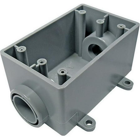 Outdoor Outlet Box - Thomas & Betts 5133464U 0.75 in. 1 Gang Outdoor PVC Outlet Box