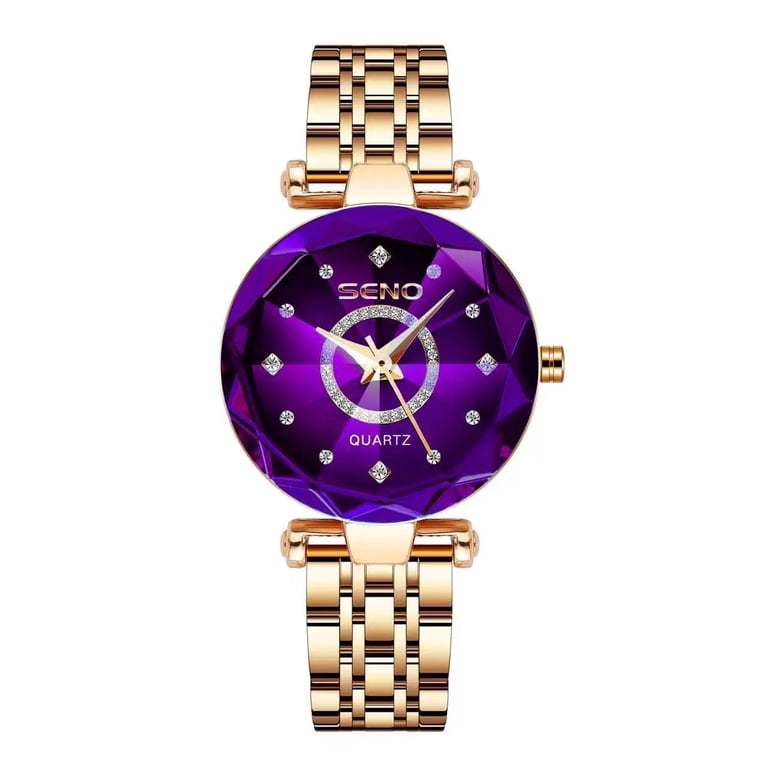 Seno Women's Ocean Blue Diamond Stainless Steel Watch photo 3
