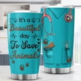 thumbnail image 2 of Its A Beautiful Day To Save Animals Stainless Steel Tumbler Vet Tech Gifts Mug With Lid 20oz Veterinary Gifts For Coworkers Cute Things For Vet Techs Insulated Coffee Cup, 2 of 6
