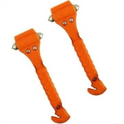 Orange Emergency Hammer Window Punch Seat Belt Cutter 2pk
