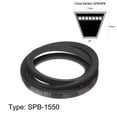 thumbnail image 2 of Uxcell SPB1550 V-Belts Drive Belt 1550mm Pitch Length Rubber for Power Transmission, 2 of 6
