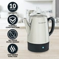 thumbnail image 5 of HomeCraft 10-Cup Stainless Steel Electric Percolator Coffee Pot with Stay Warm Function, 5 of 8