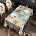 thumbnail image 2 of Pioneer Flower Floral Print Pattern Rectangle Tablecloth 60"x120", Waterproof Polyester Table Cloth, Wipeable Spillproof for Dining Camping Indoor Outdoor, 2 of 6