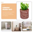 thumbnail image 4 of Soimiss 3pcs Decorative Bamboo Tray Plant Pot Holder Khaki Rectangular Natural Atmosphere, 4 of 5