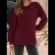 thumbnail image 4 of Camisas de Larga para Mujer, Blusas de Encaje, Ropa Informal de Negocios, Moda de Otoño, Blusas Tejidas Y2k Vino Tinto L, 4 of 8