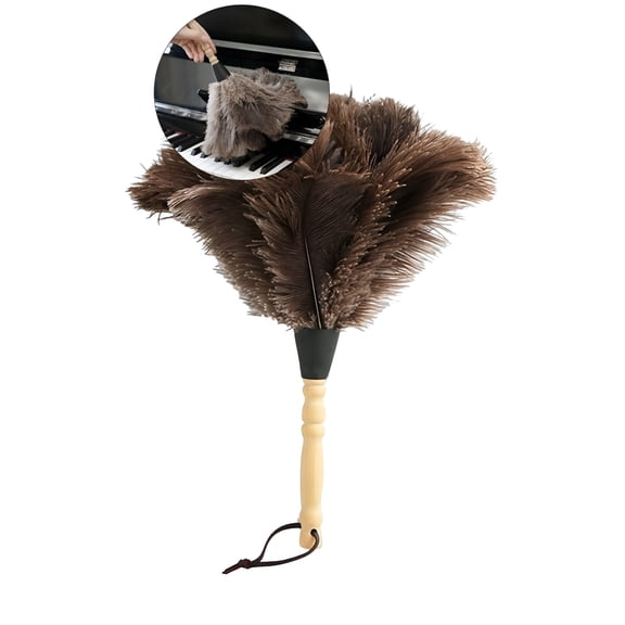 ACDANC Feather Duster,Feather Dusters for Cleaning Fluffy Ostrich Feathers with Wooden Handle Reusable Handheld Ostrich Feather Duster Cleaning Supplies