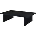 thumbnail image 3 of JERFIT Modern Black Laminate Coffee Table, Rectangular Engineered Wood Center Table for Living Room, Scratch-Resistant Cocktail Accent Table, 3 of 8